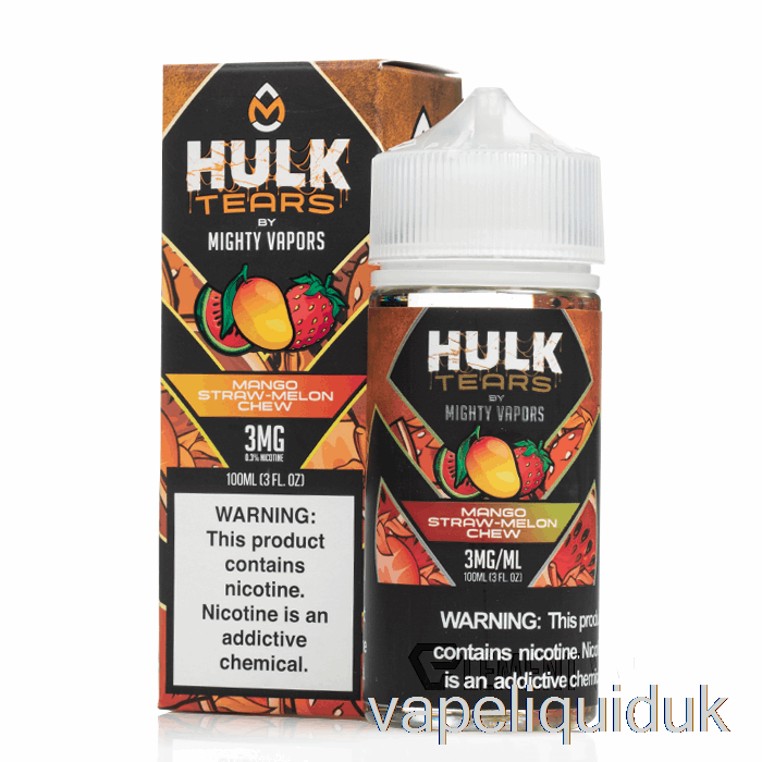 Mango Straw Melon Chew - Hulk Tears - 100mL 0mg Vape Juice